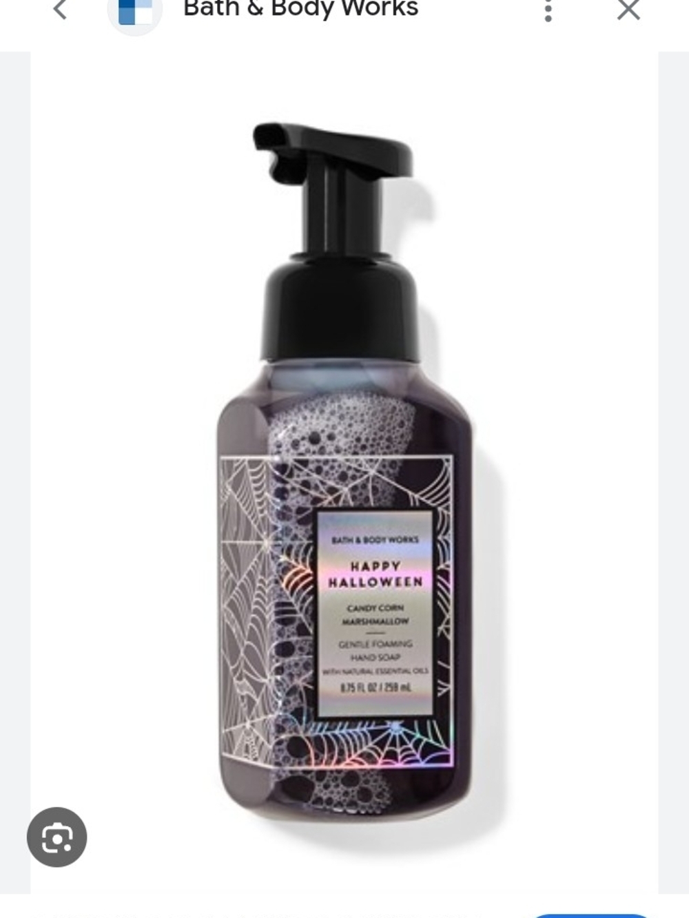 ISO BBW Bath And Body Work Happy Halloween - Candy Corn Marshmallow Foaming Soap